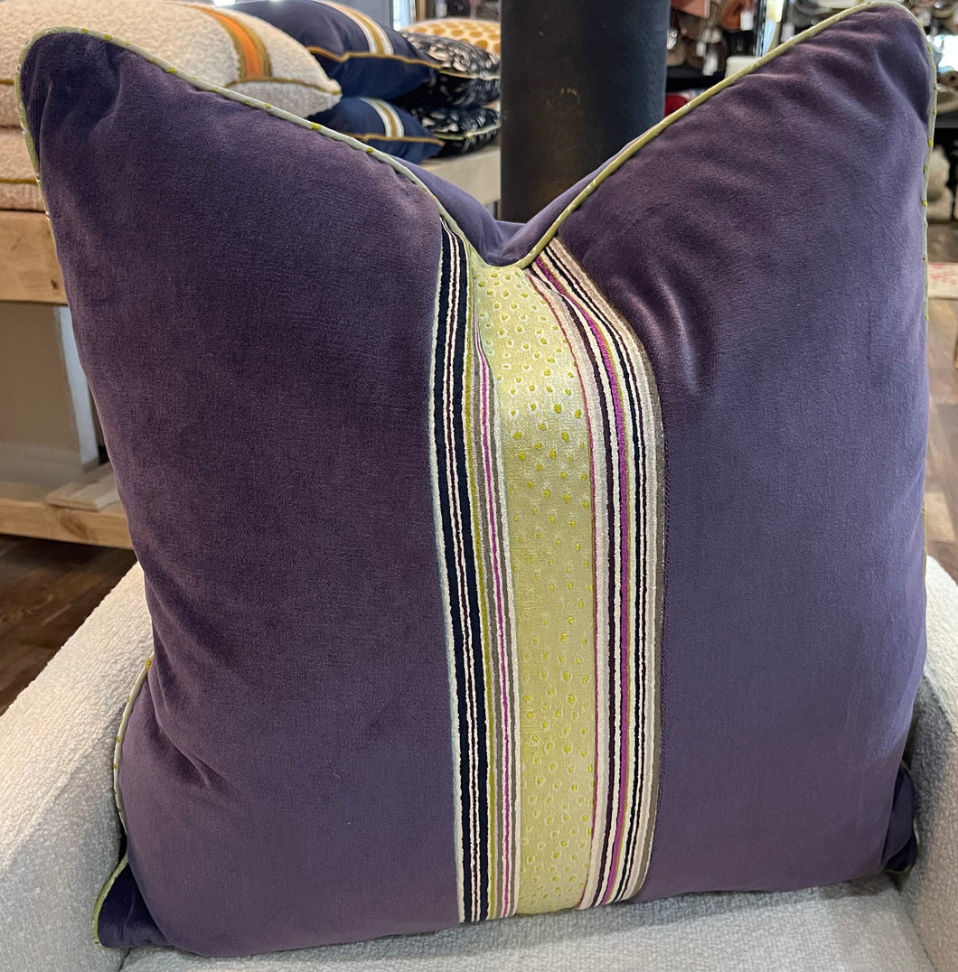 Plum Pillow with Gucci Stripe
