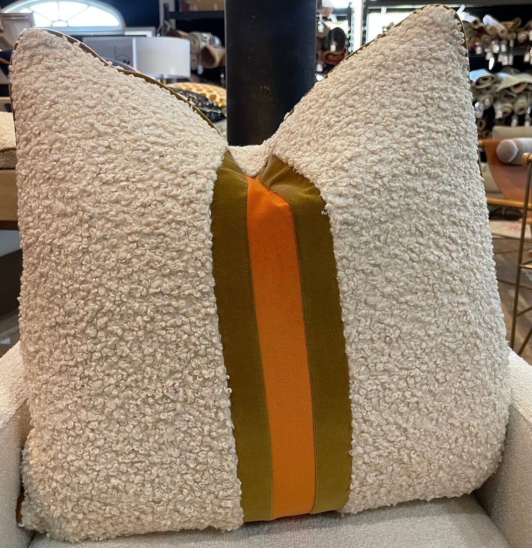 Ivory Sherpa with Gucci Stripe