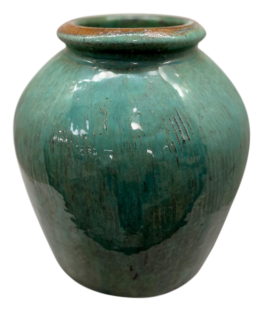 Vintage Ceramic Pot Lake Green