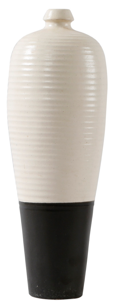 White & Black Mei Ping Large Vase