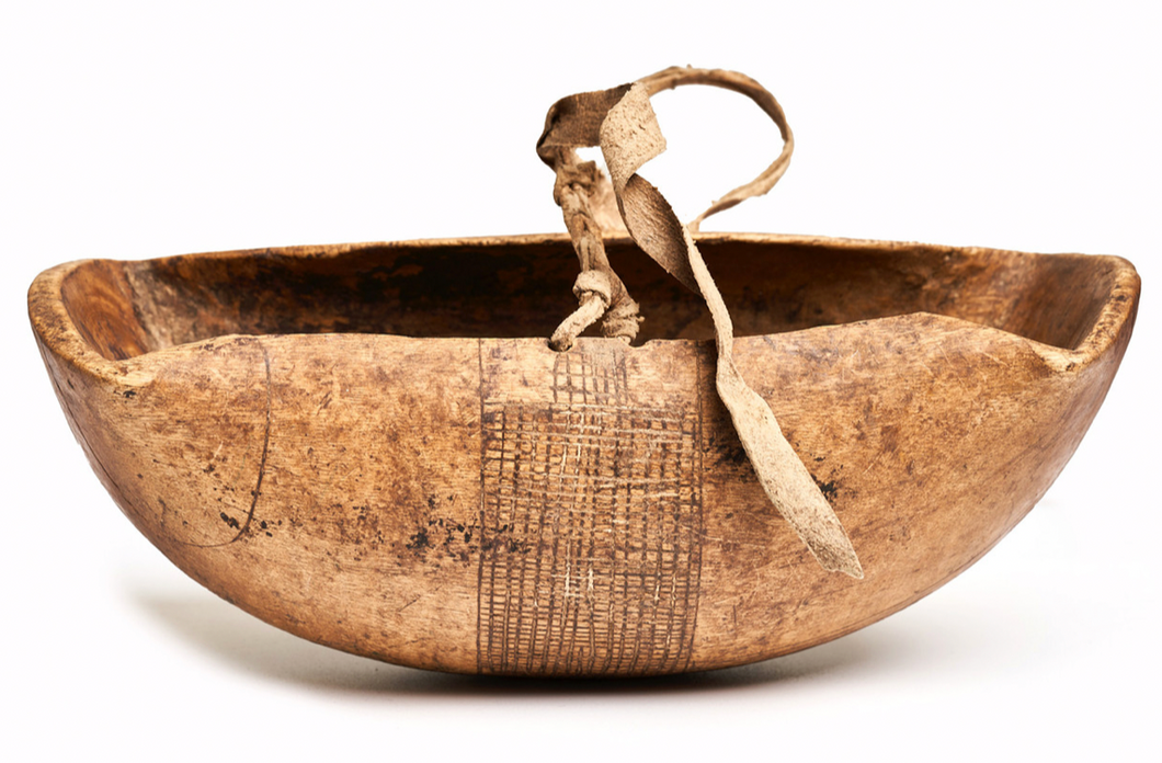 Vintage African Milking Bowl Rectangular