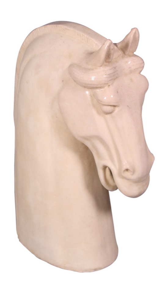 Majestic Horse Head Statue White