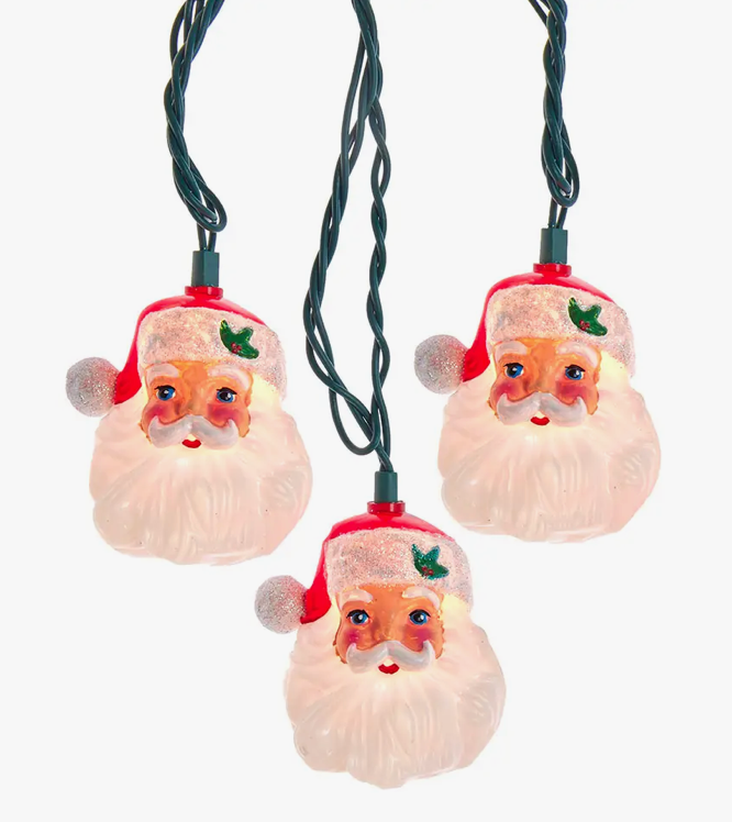 Santa Head String Light Set