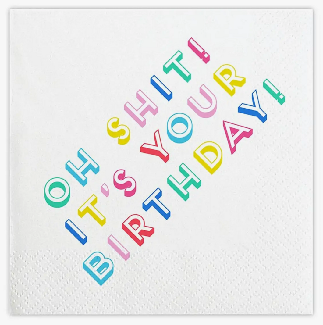 Beverage Napkins - Oh It's Your Birthday