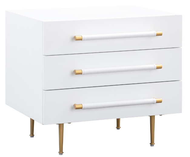 Trident White Nightstand