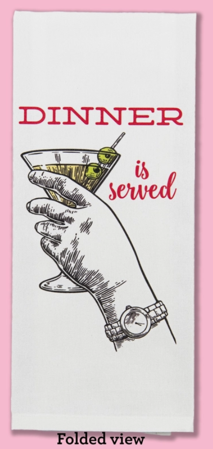 Dinner is Served Dish Towel