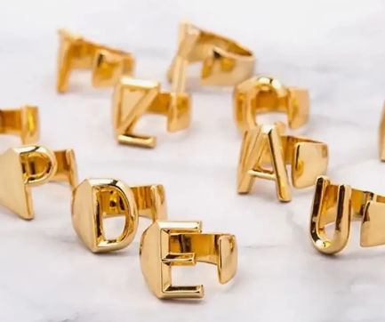 Gold Initial Ring