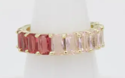 Ombre Cz Stone Ring - Size 6