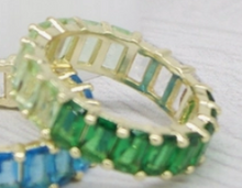 Load image into Gallery viewer, Ombre Cz Stone Ring - Size 6
