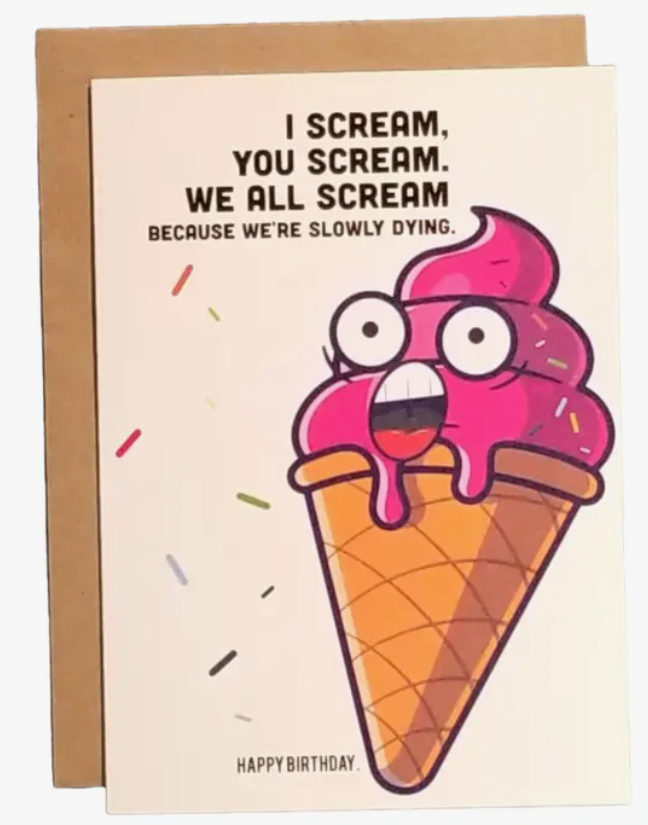 We All Scream Greeting Card