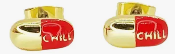 Chill Pill Stud Earrings