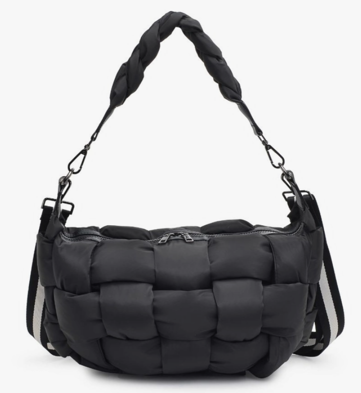 Sixth Sense - Medium Woven Nylon Shoulder Bag