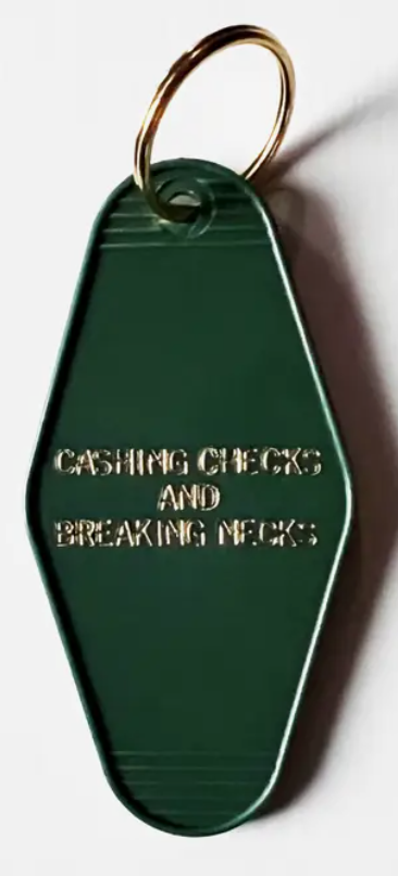 Cashing Checks Retro Keychain