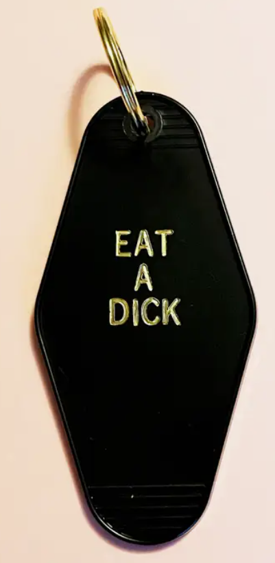 Eat a D**k Retro Keychain