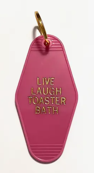 Live Laugh Retro Keychain