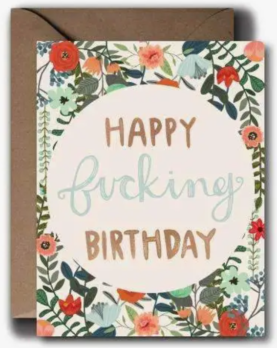 Happy Birthday Floral Greeting Card
