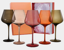Load image into Gallery viewer, Autumn Crystal Wine Glasses - Set of 5
