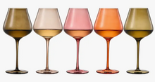 Load image into Gallery viewer, Autumn Crystal Wine Glasses - Set of 5
