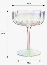 Load image into Gallery viewer, Iridescent Flower Cocktail Coupes - Set of 2
