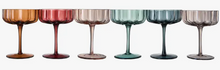 Load image into Gallery viewer, Vintage Flower Coupe Glasses - Set of 6
