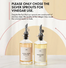 Load image into Gallery viewer, Olive Oil &amp; Vinegar Cruet Dispensers - Red Spout
