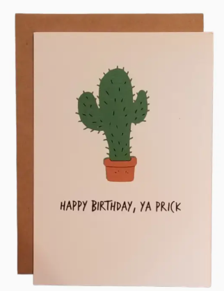 Happy Birthday Prick Greeting Card