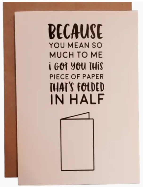 Folded Piece of Paper Greeting Card