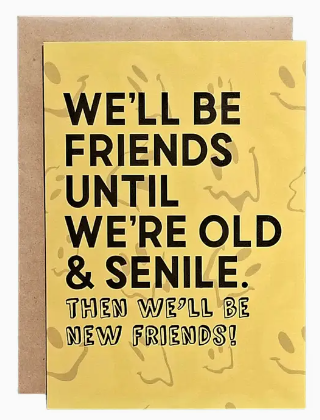 Old & Senile Greeting Card