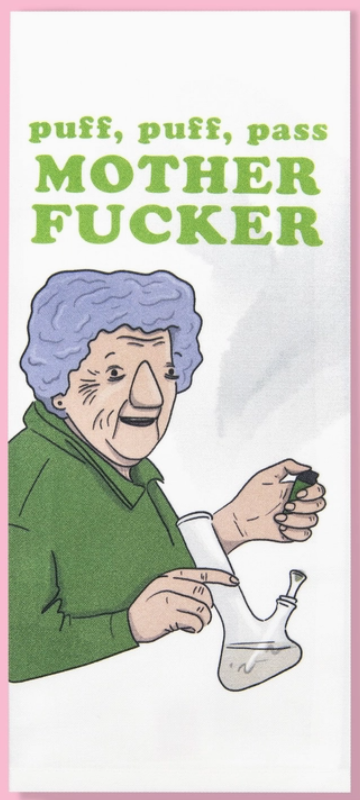 Puff, Puff, Pass Dish Towel