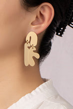 Load image into Gallery viewer, Organic shape metal drop earrings
