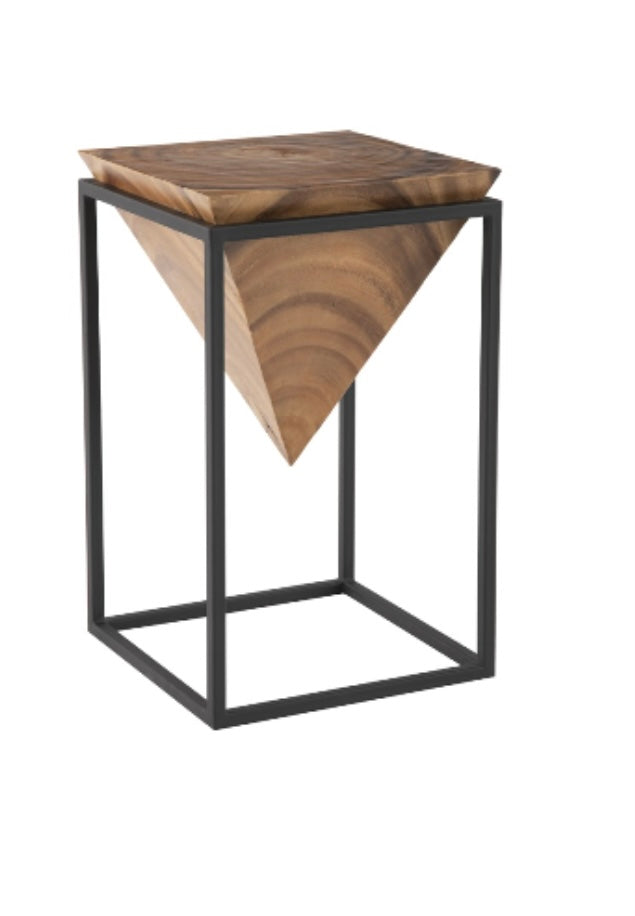 Upside down pyramid side table large