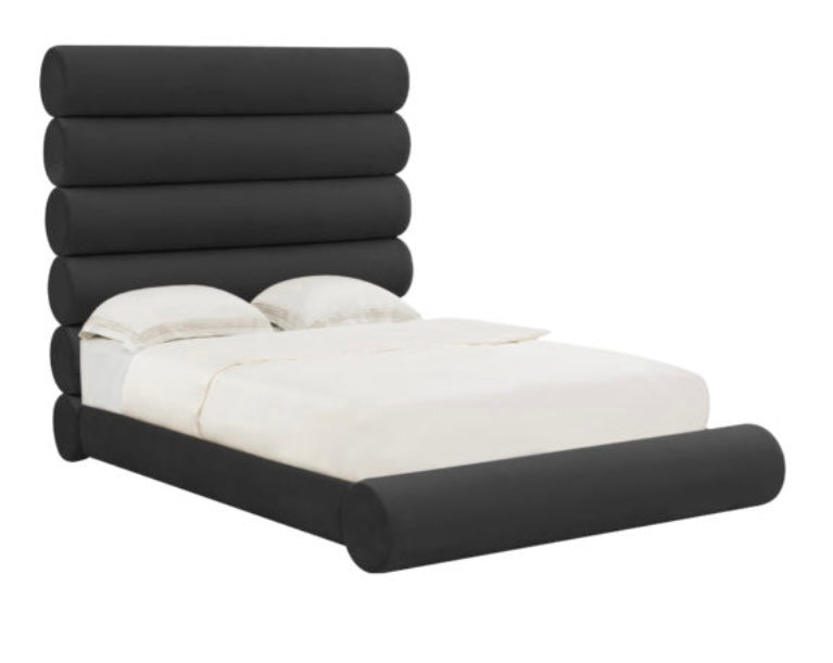 DURWIN BLACK VELVET BED IN KING