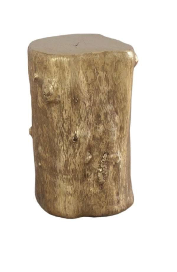 Round Gold tree Stump side table
