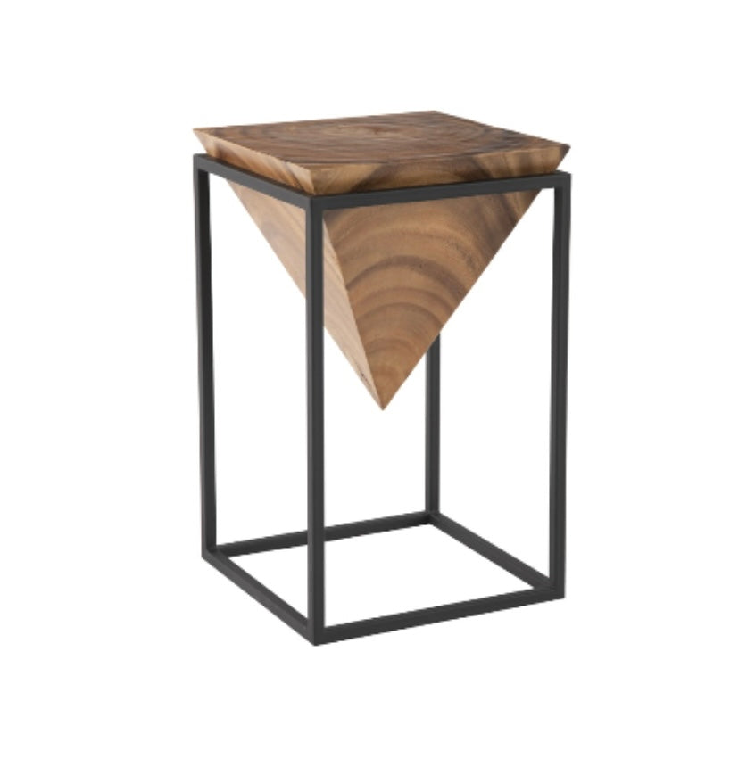 Upside down pyramid side table small