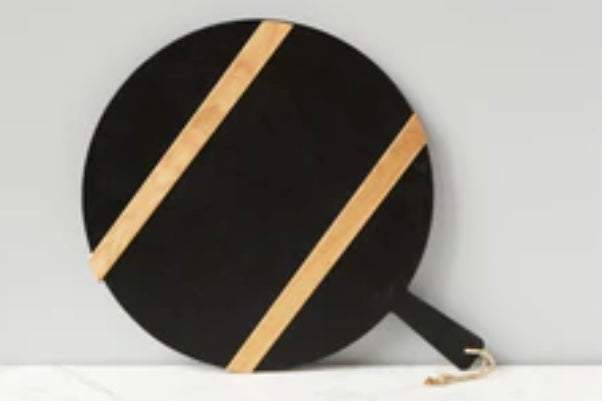 Medium Mod Black Round Charcuterie Board