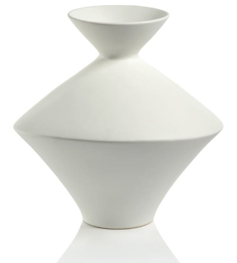 Bergen White Stoneware Vase