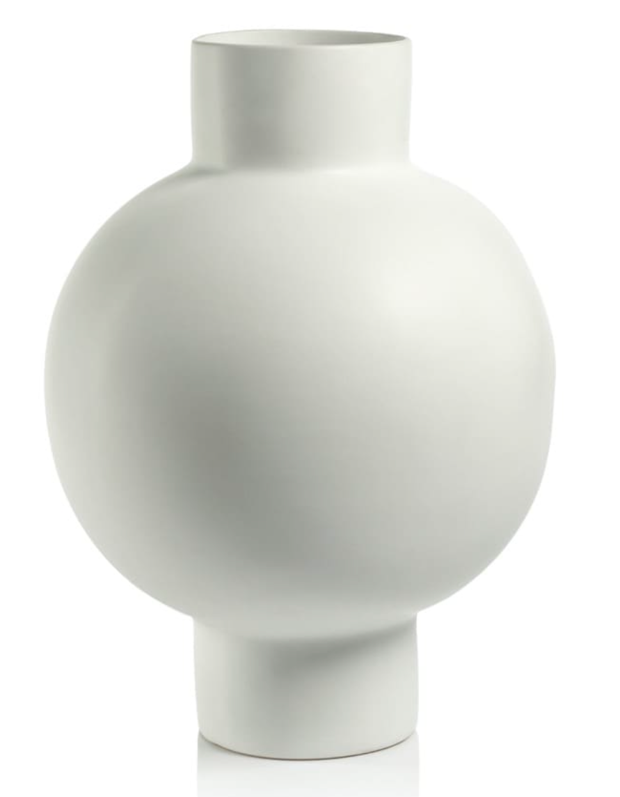 Nora White Stoneware Vase