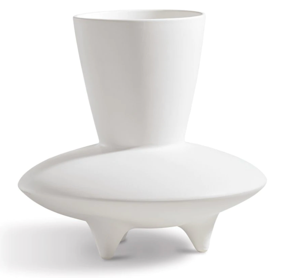 Pacific White Stoneware Vase