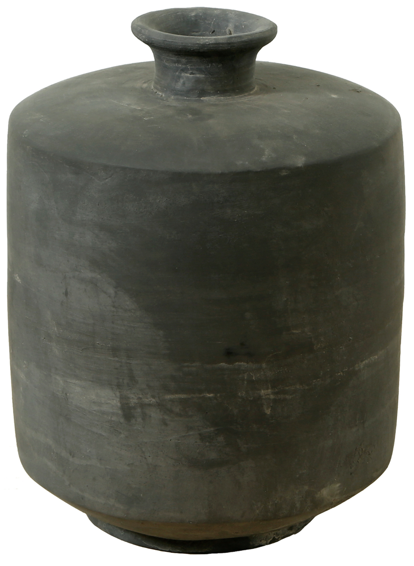 Earthy Gray Pottery Tall Vase