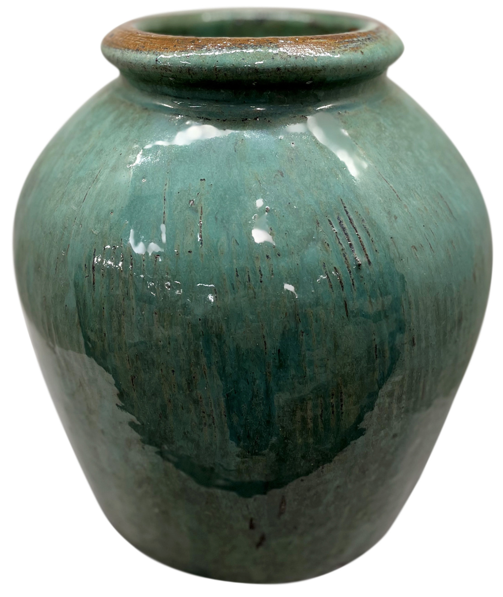 Vintage Ceramic Pot- Lake Green
