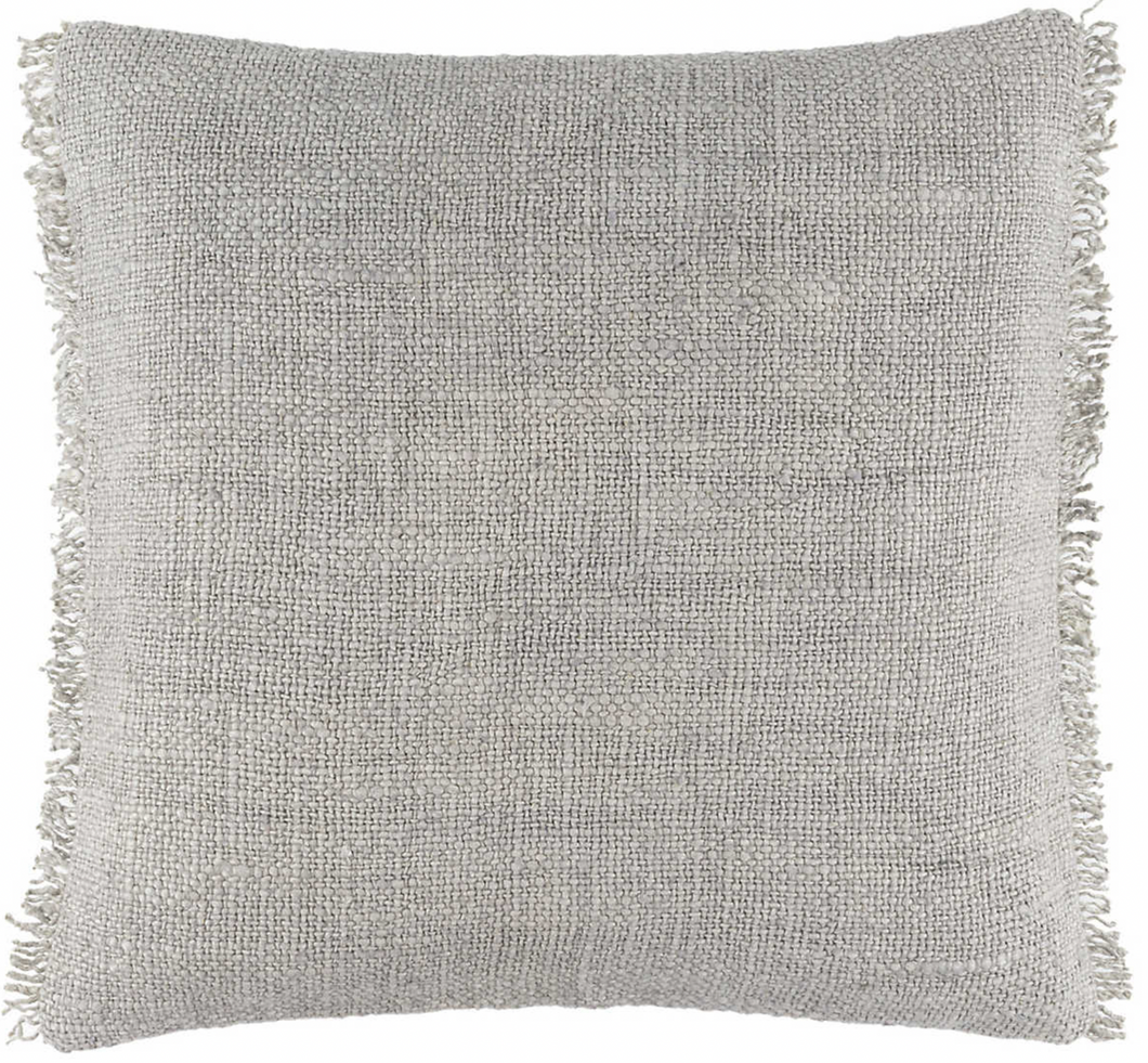 Griffin Linen Grey Decorative Pillow- 22x22