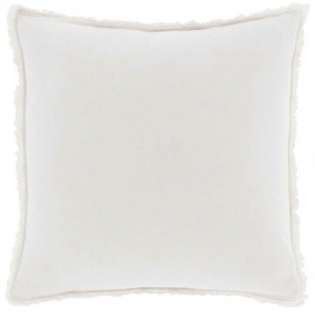 Faye Linen Dove White Sham- Euro