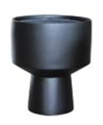 Modern Black Table Pot- Black