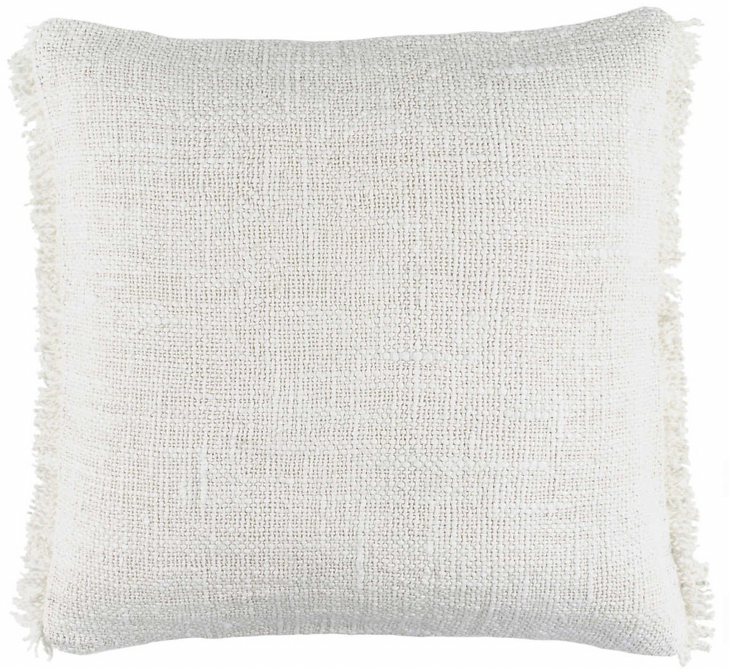 Griffin Linen Ivory Decorative Pillow- 22x22