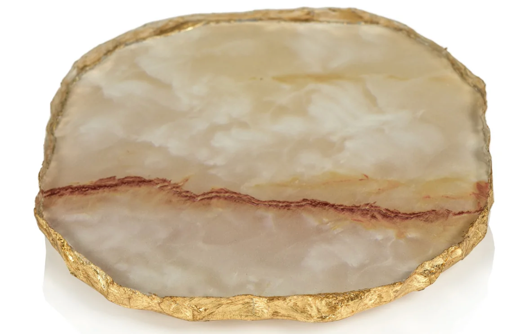 Amber Agate Coaster Set