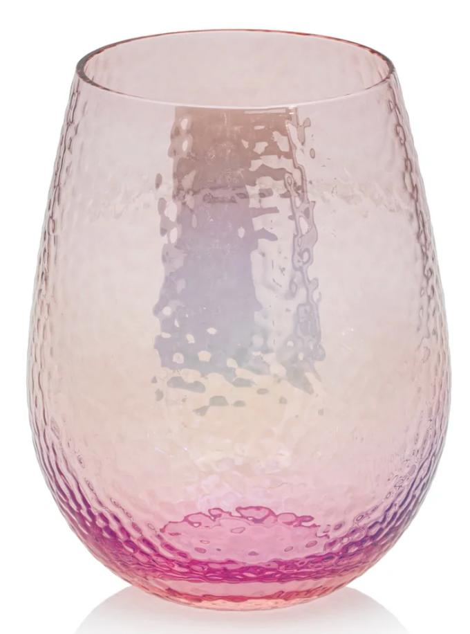 Pink Stemless Glass Set