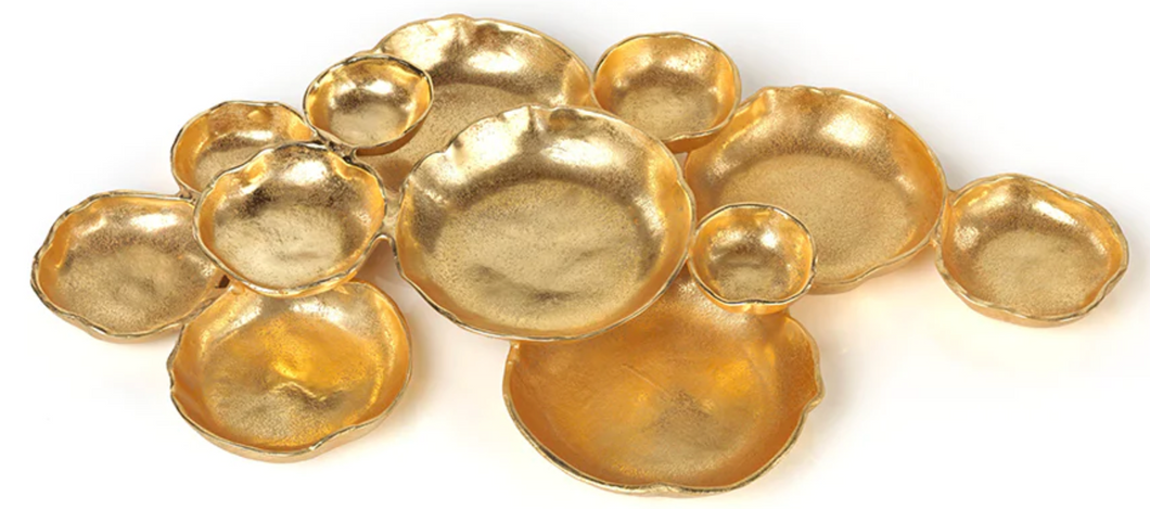 Gold Cluster Serving Bowl