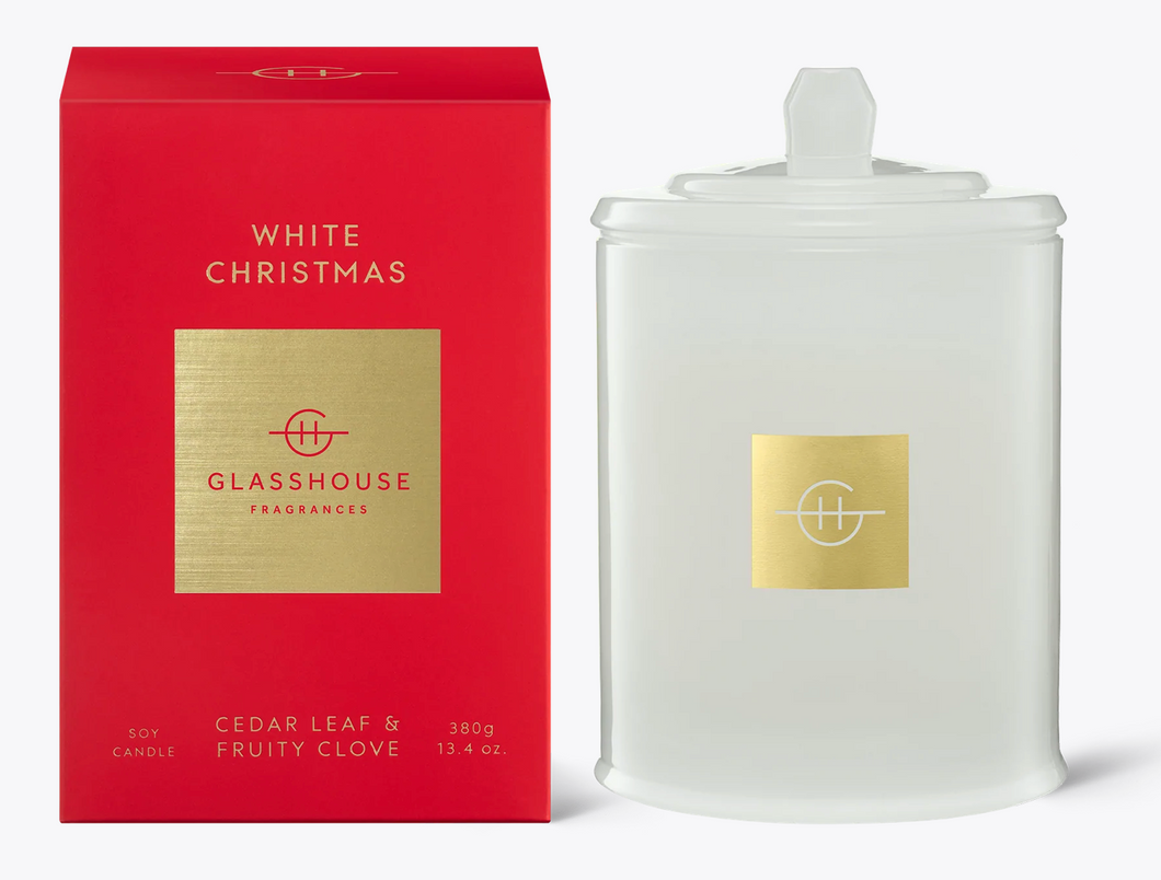 White Christmas Candle